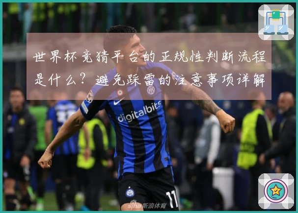 世界杯竞猜平台的正规性判断流程是什么？避免踩雷的注意事项详解