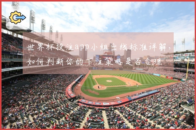 世界杯投注app小组出线标准详解，如何判断你的下注策略是否合理
