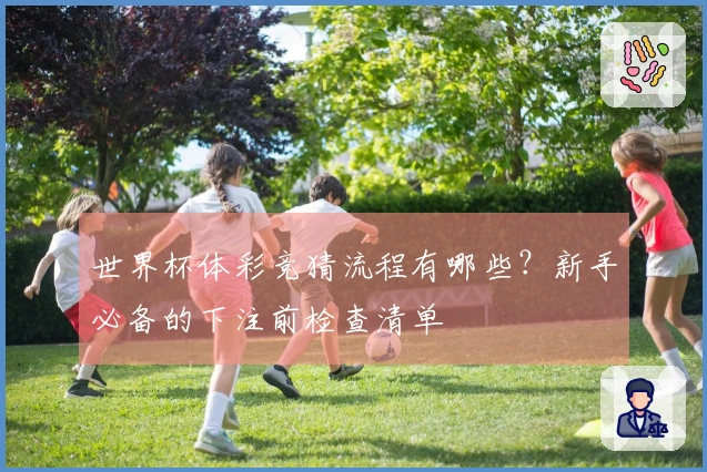 世界杯体彩竞猜流程有哪些？新手必备的下注前检查清单